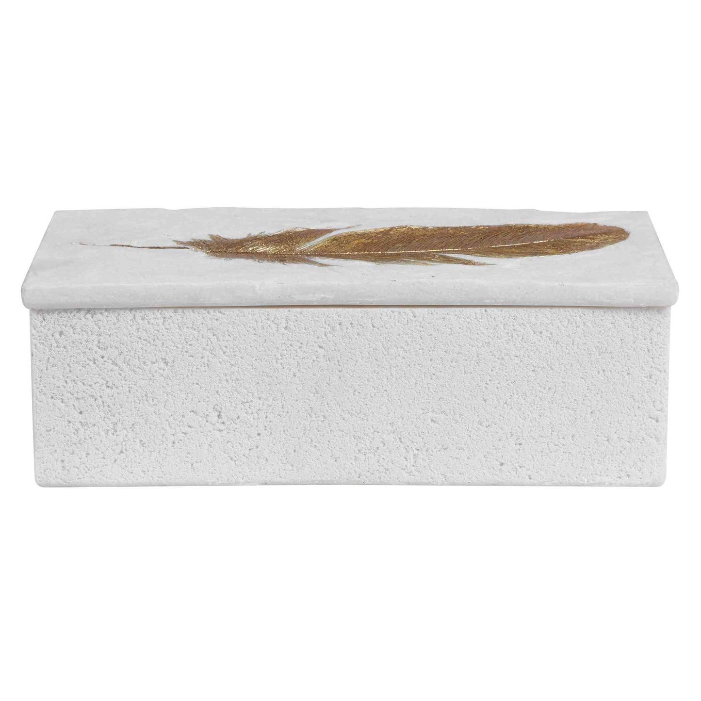 Uttermost Nephele White Stone Box | Sculptures | Modishstore - 4