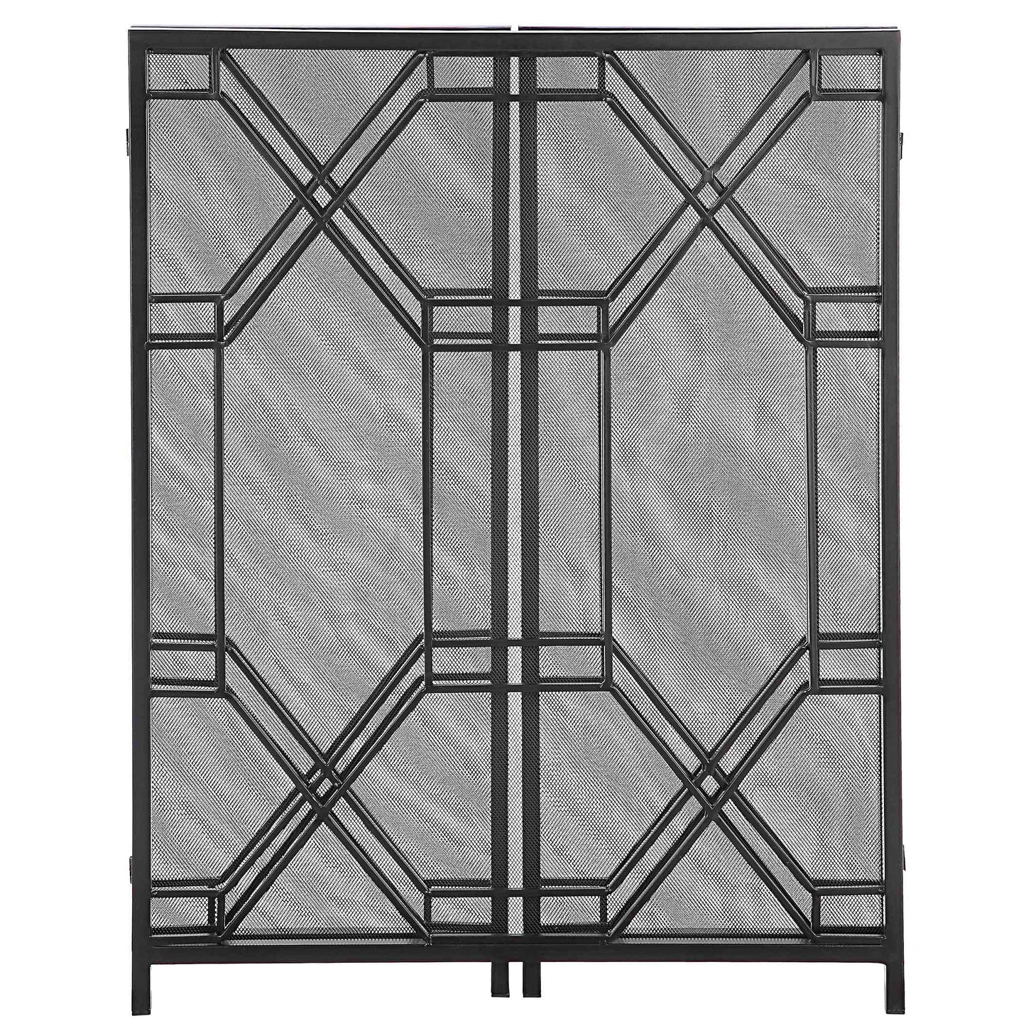 Uttermost Rosen Geometric Fireplace Screen | Fireplace Accessories | Modishstore - 3