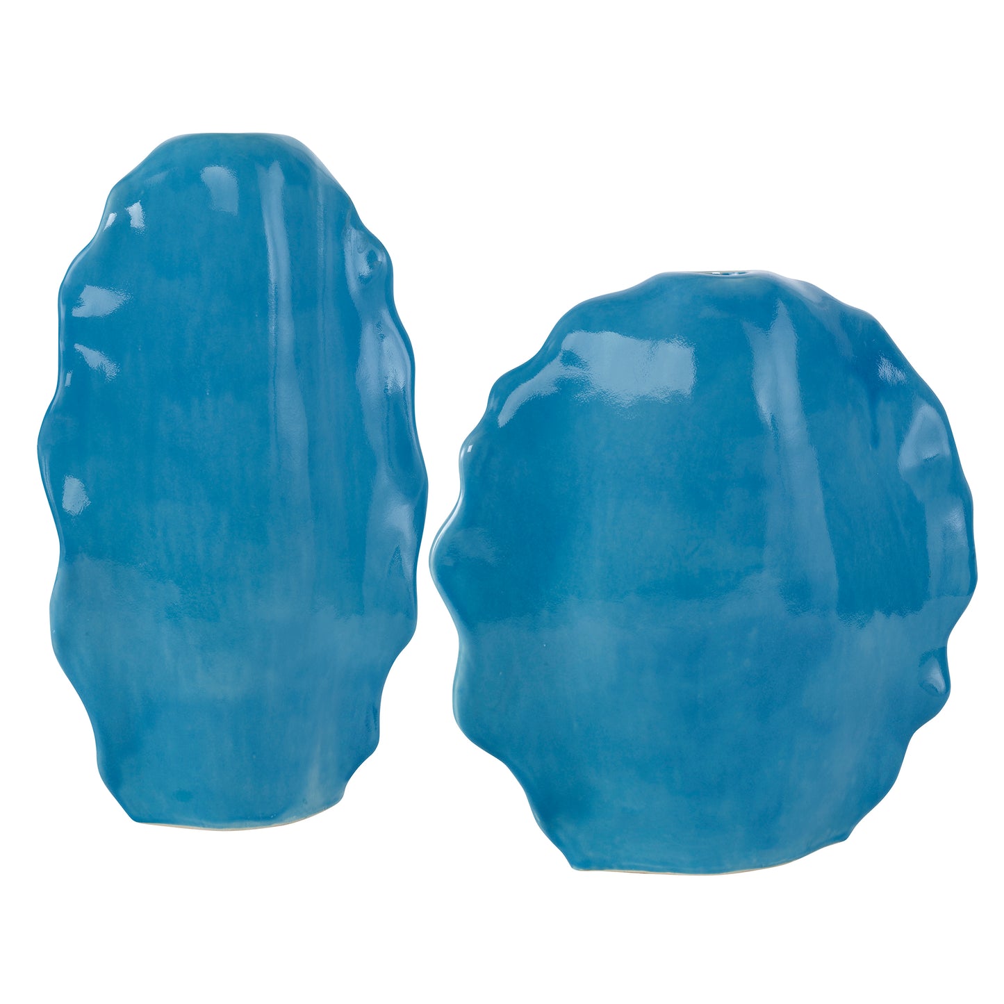 Uttermost Ruffled Feathers Blue Vases, Set Of 2 | Vases | Modishstore - 2