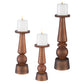 Uttermost Cassiopeia Butter Rum Glass Candleholders, Set Of 3 | Candle Holders | Modishstore - 2