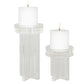 Uttermost Crystal Pillar Candleholders, Set/2 | Candle Holders | Modishstore - 2