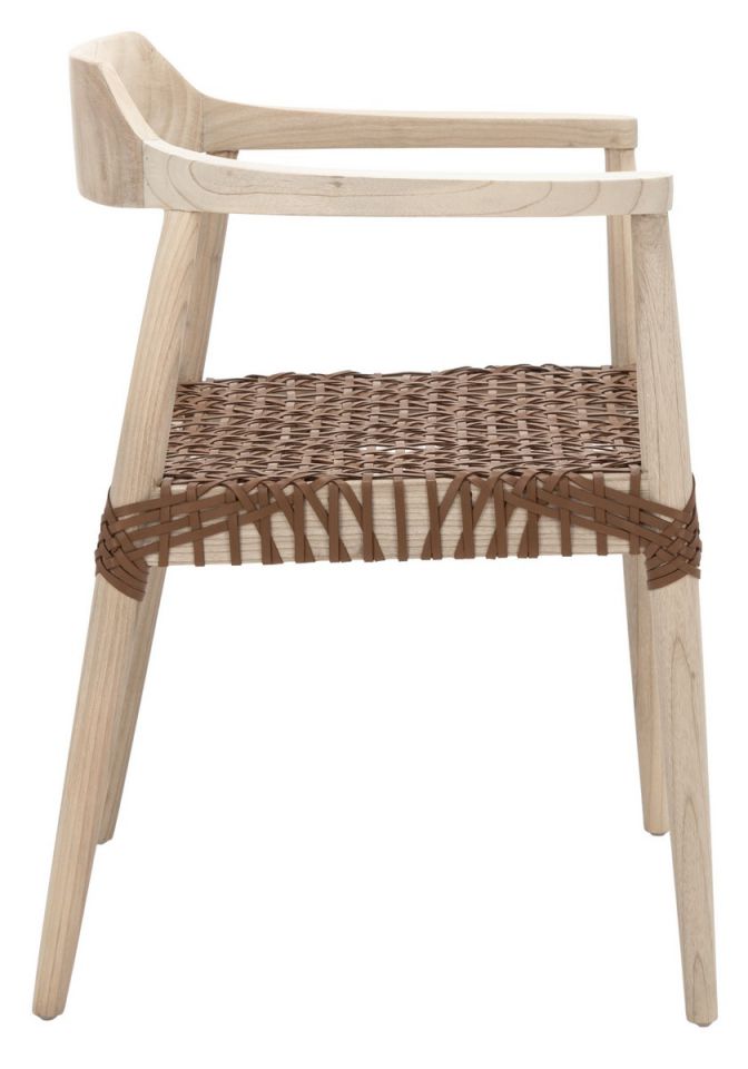 Safavieh Munro Leather Woven Accent Chair | Accent Chairs | Modishstore - 16