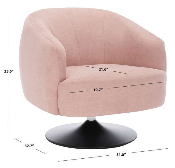 Safavieh Ezro Upholstered Accent Chair - Blush | Accent Chairs | Modishstore - 4