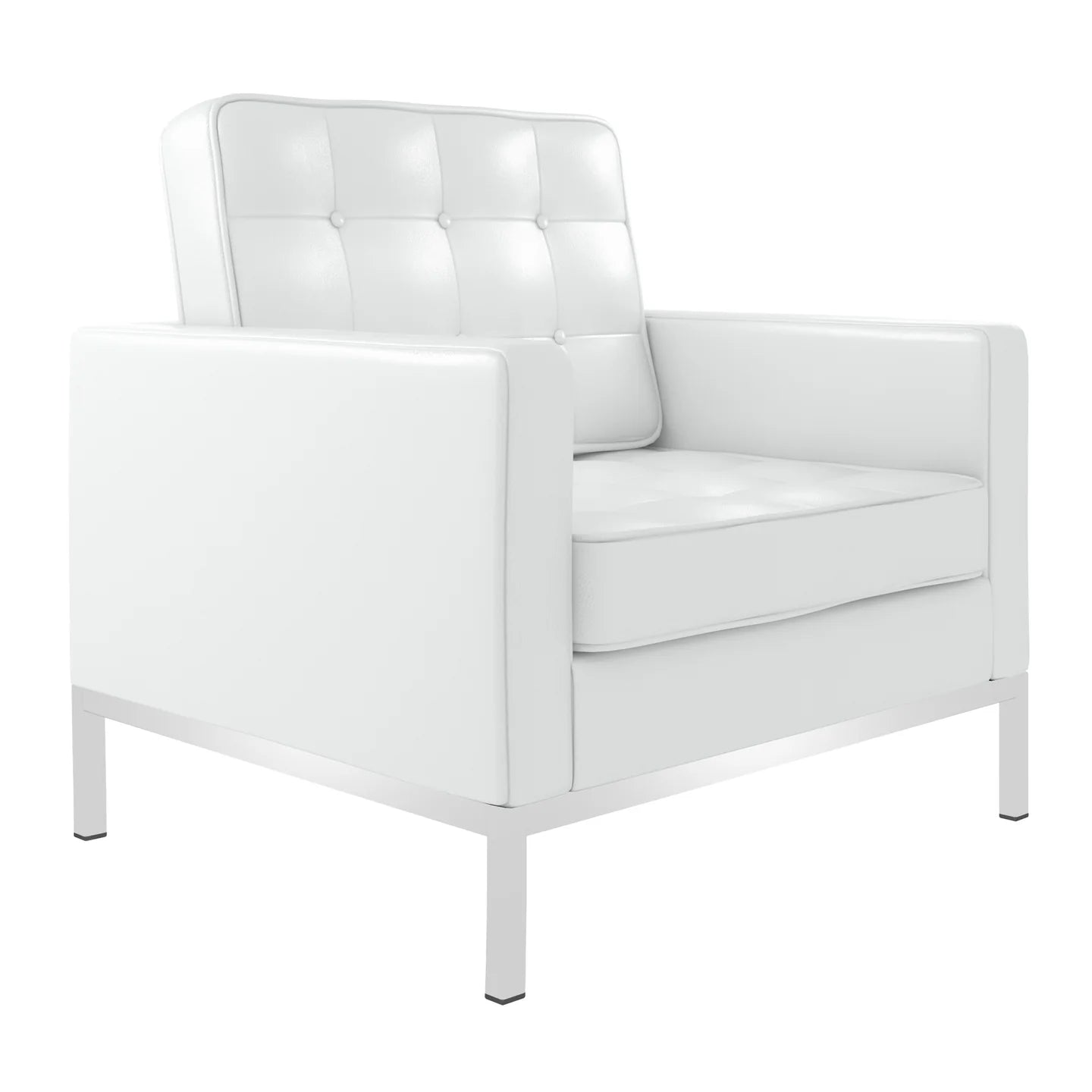 Rolina Armchair, White Leather By World Modern Design | Armchairs | Modishstore - 4