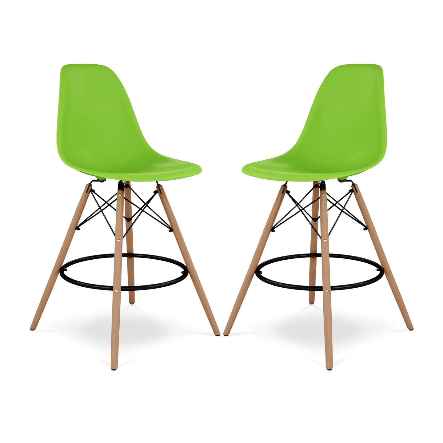 Pyramid Counter Stool, Green By World Modern Design | Counter Stools | Modishstore - 6