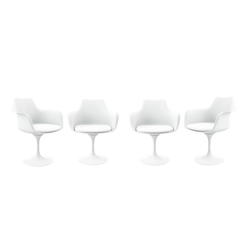 Rose Arm Chair - White By World Modern Design | Dining Chairs | Modishstore - 7