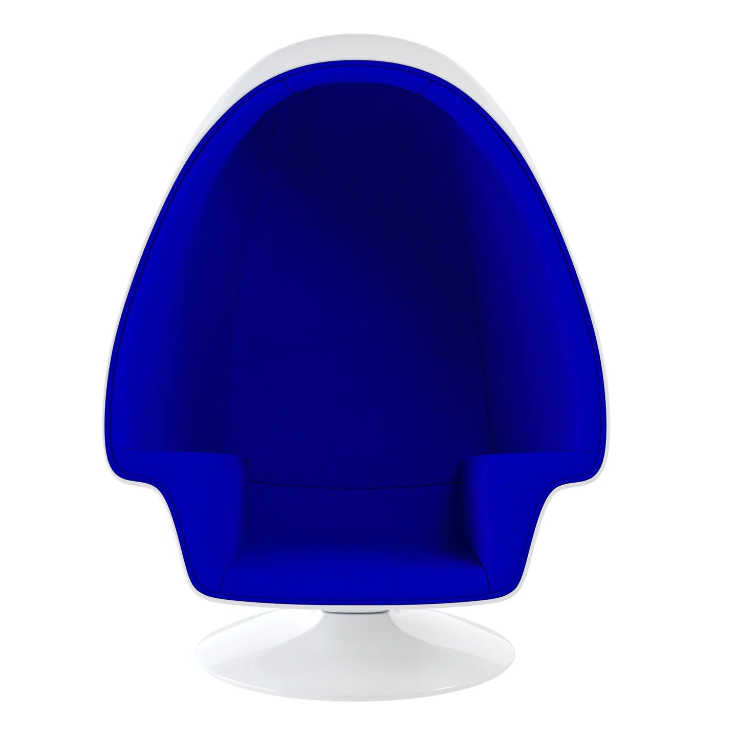 Alpha Egg Chair & Ottoman, Blue By World Modern Design | Lounge Chairs | Modishstore - 4