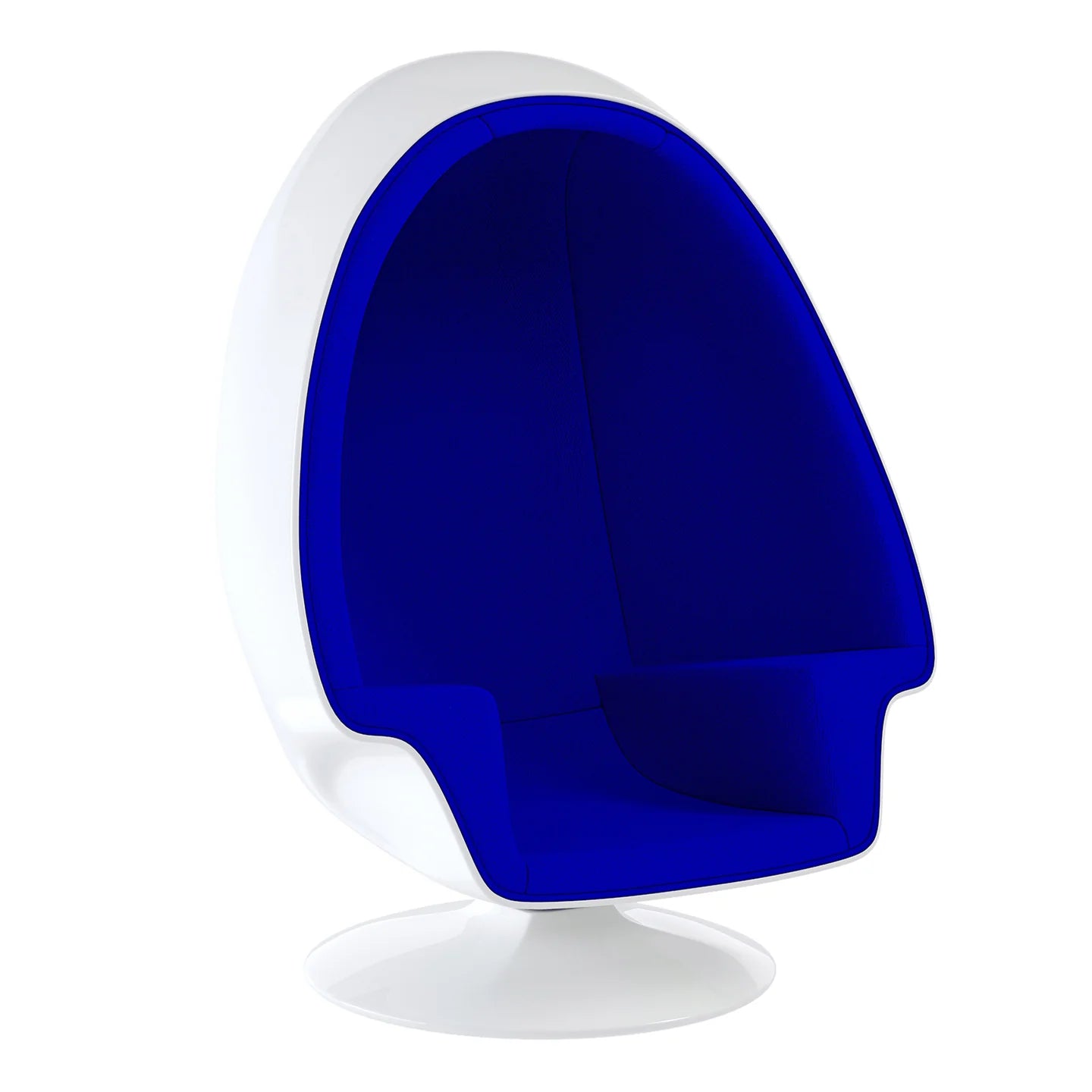 Alpha Egg Chair & Ottoman, Blue By World Modern Design | Lounge Chairs | Modishstore - 2