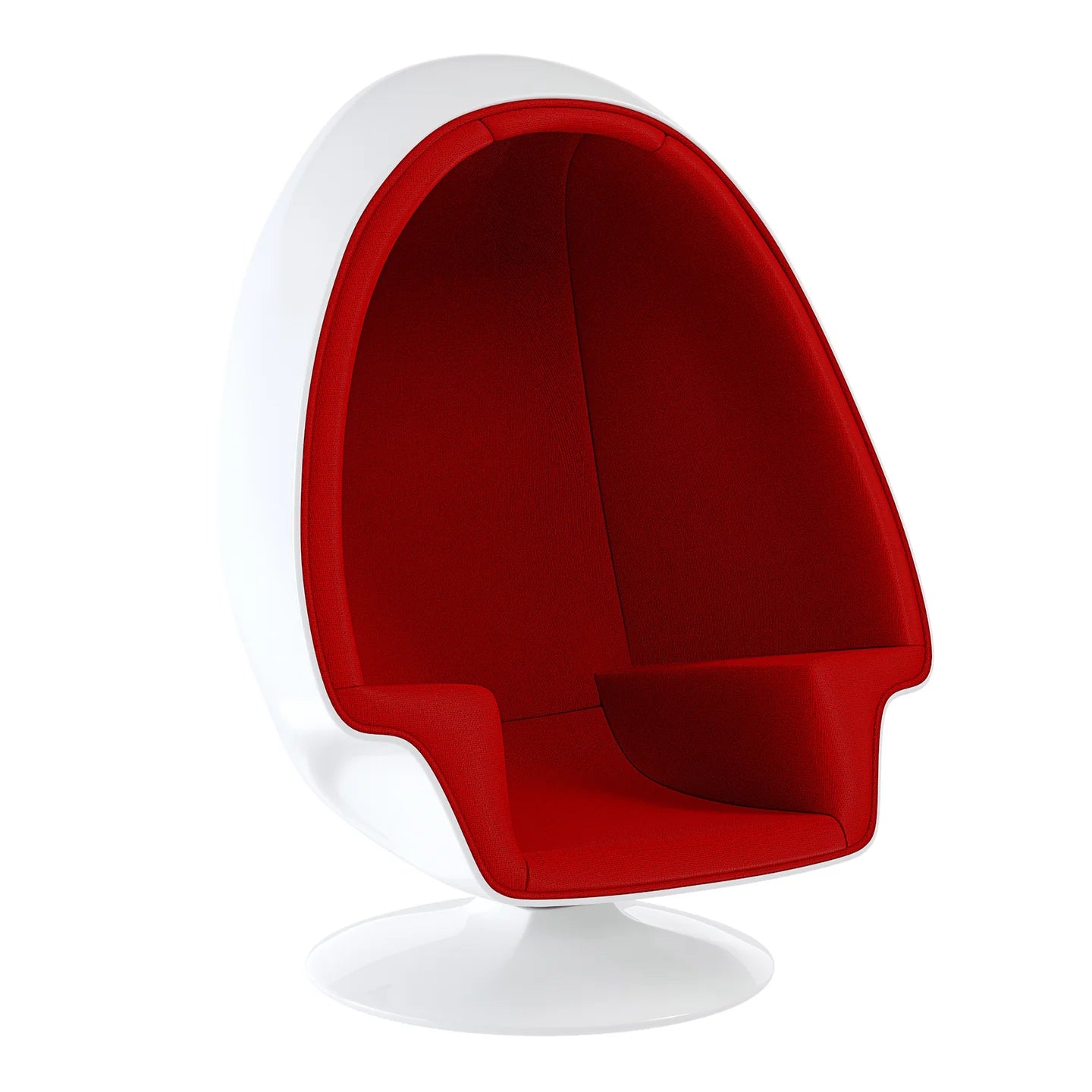 Alpha Egg Chair & Ottoman, Red By World Modern Design | Lounge Chairs | Modishstore - 2