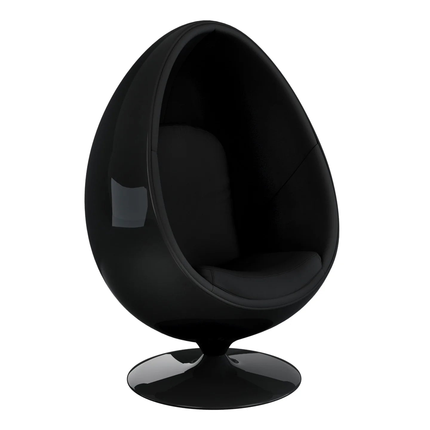 Easter Egg Chair, Black & Black By World Modern Design | Lounge Chairs | Modishstore - 4