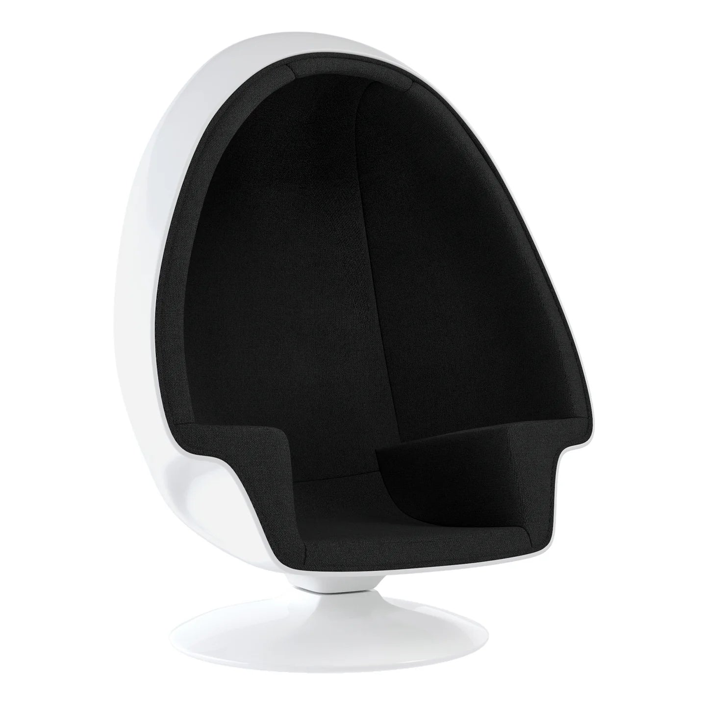 Alpha Egg Chair & Ottoman, Black By World Modern Design | Lounge Chairs | Modishstore - 2