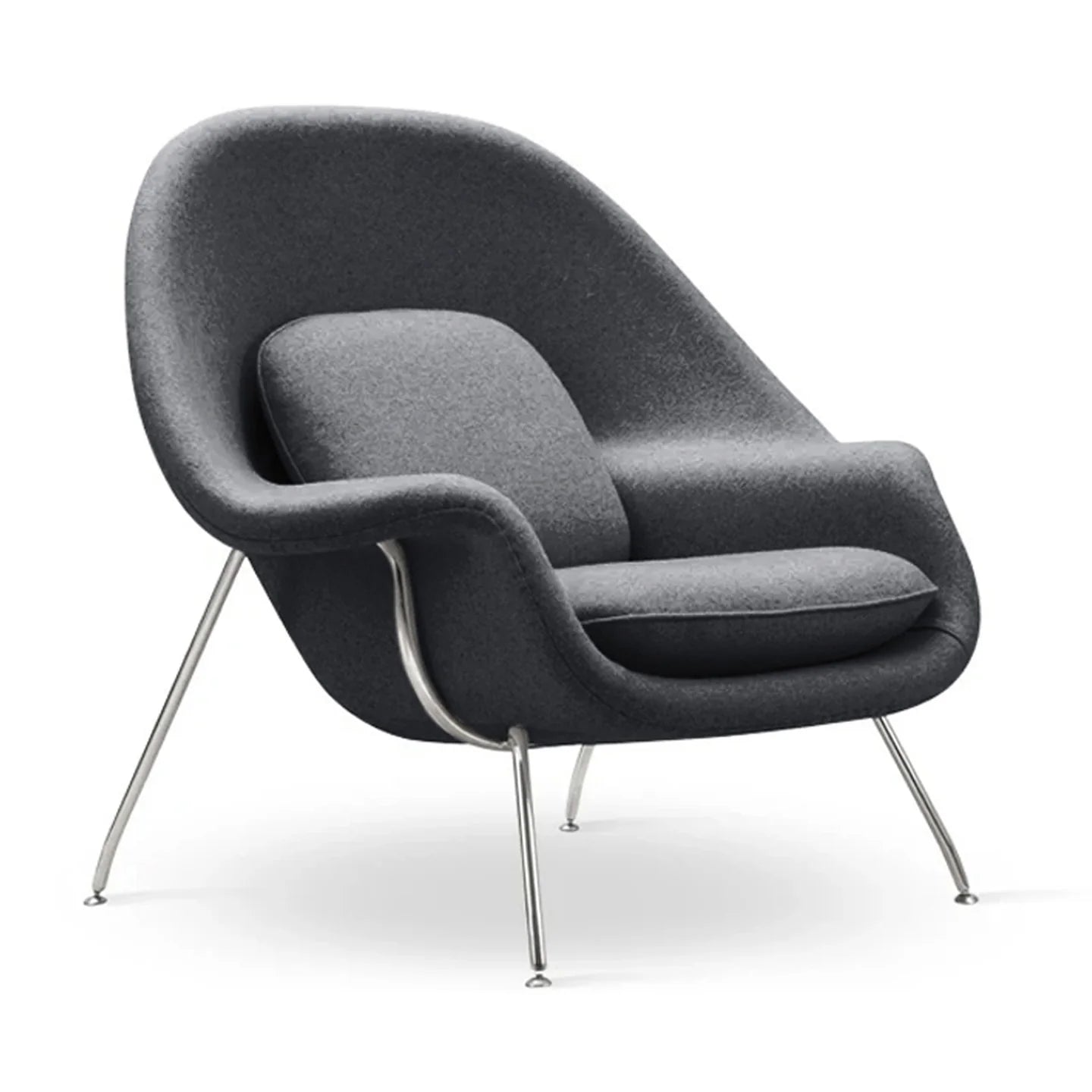 Haven Lounge Chair & Ottoman, Dark Gray By World Modern Design | Lounge Chairs | Modishstore - 2
