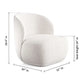 Tuva Lounge Chair, White By World Modern Design | Lounge Chairs | Modishstore - 3