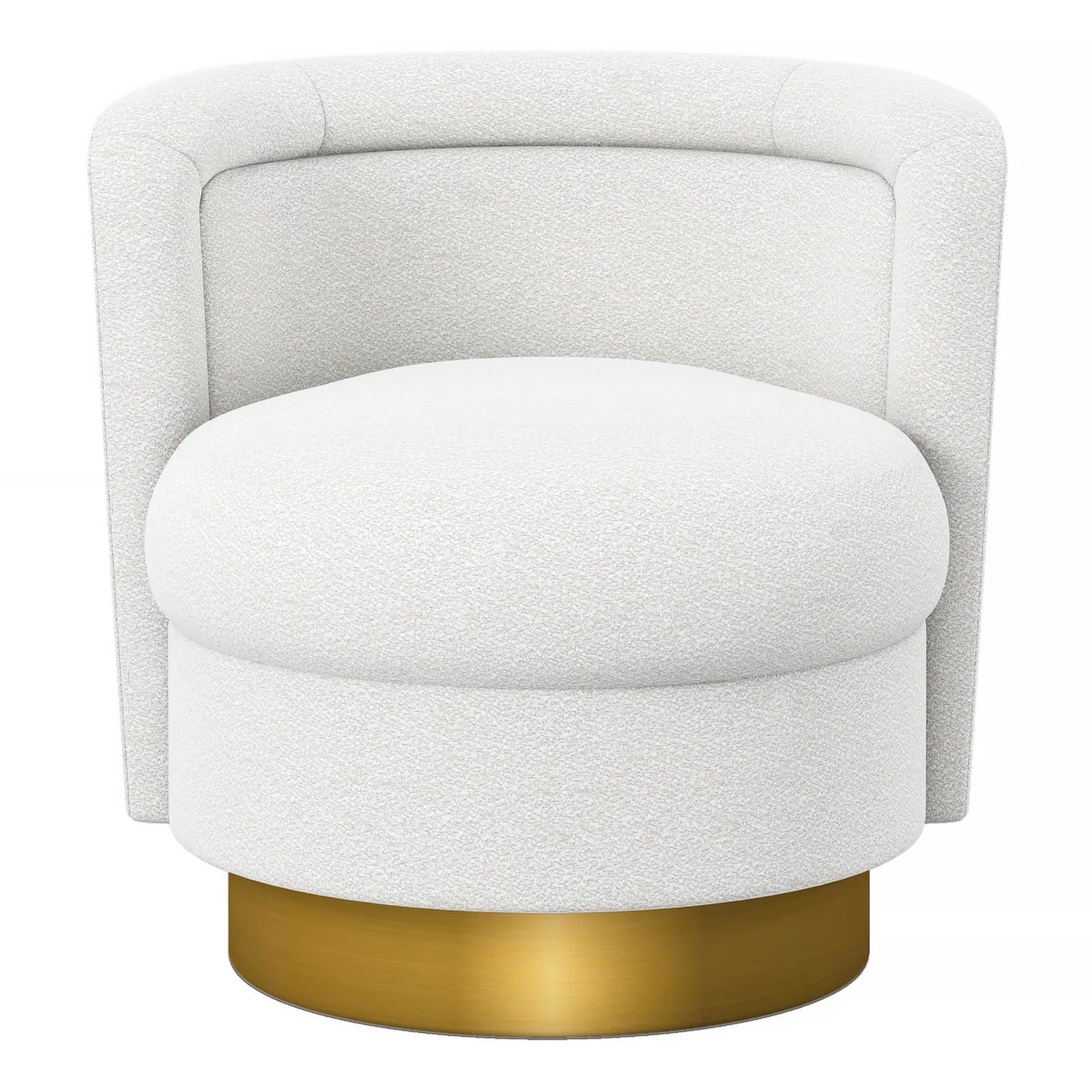 Aspen Swivel Chair, Gold Base By World Modern Design | Lounge Chairs | Modishstore - 5