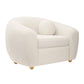 Vista Boucle Chair, White By World Modern Design | Lounge Chairs | Modishstore - 5