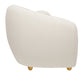 Vista Boucle Chair, White By World Modern Design | Lounge Chairs | Modishstore - 4