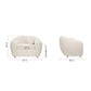 Vista Boucle Chair, White By World Modern Design | Lounge Chairs | Modishstore - 2