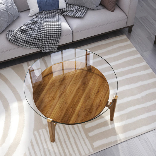 Soho Coffee Table, Walnut, Round By World Modern Design | Coffee Tables | Modishstore