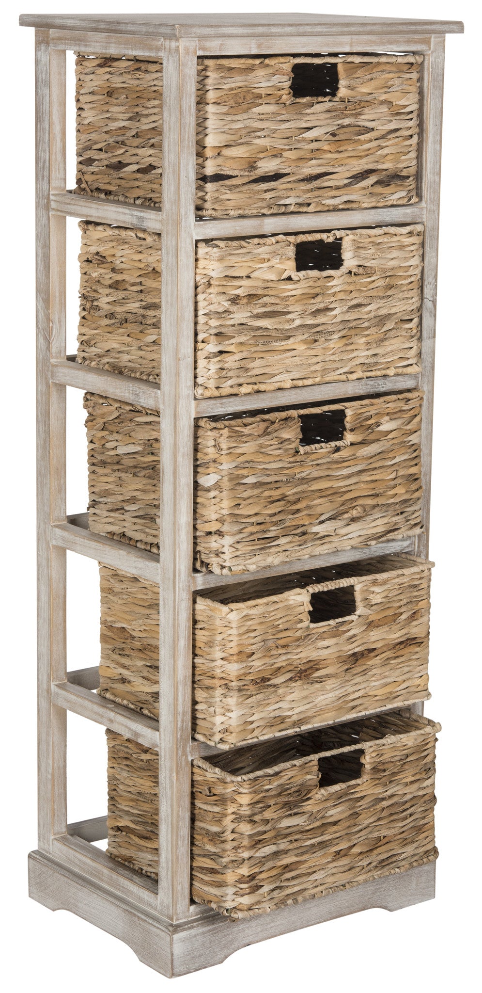 Safavieh Vedette 5 Wicker Basket Storage Tower | Cabinets | Modishstore - 19