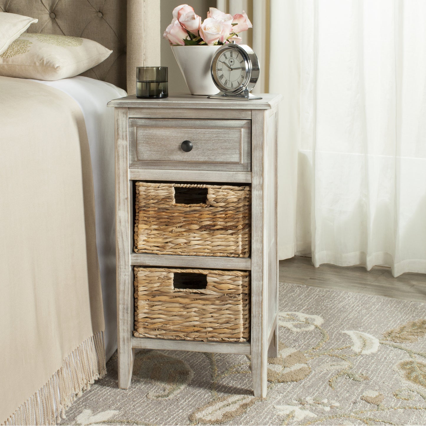 Safavieh Everly Drawer Side Table | Side Tables |  Modishstore  - 4