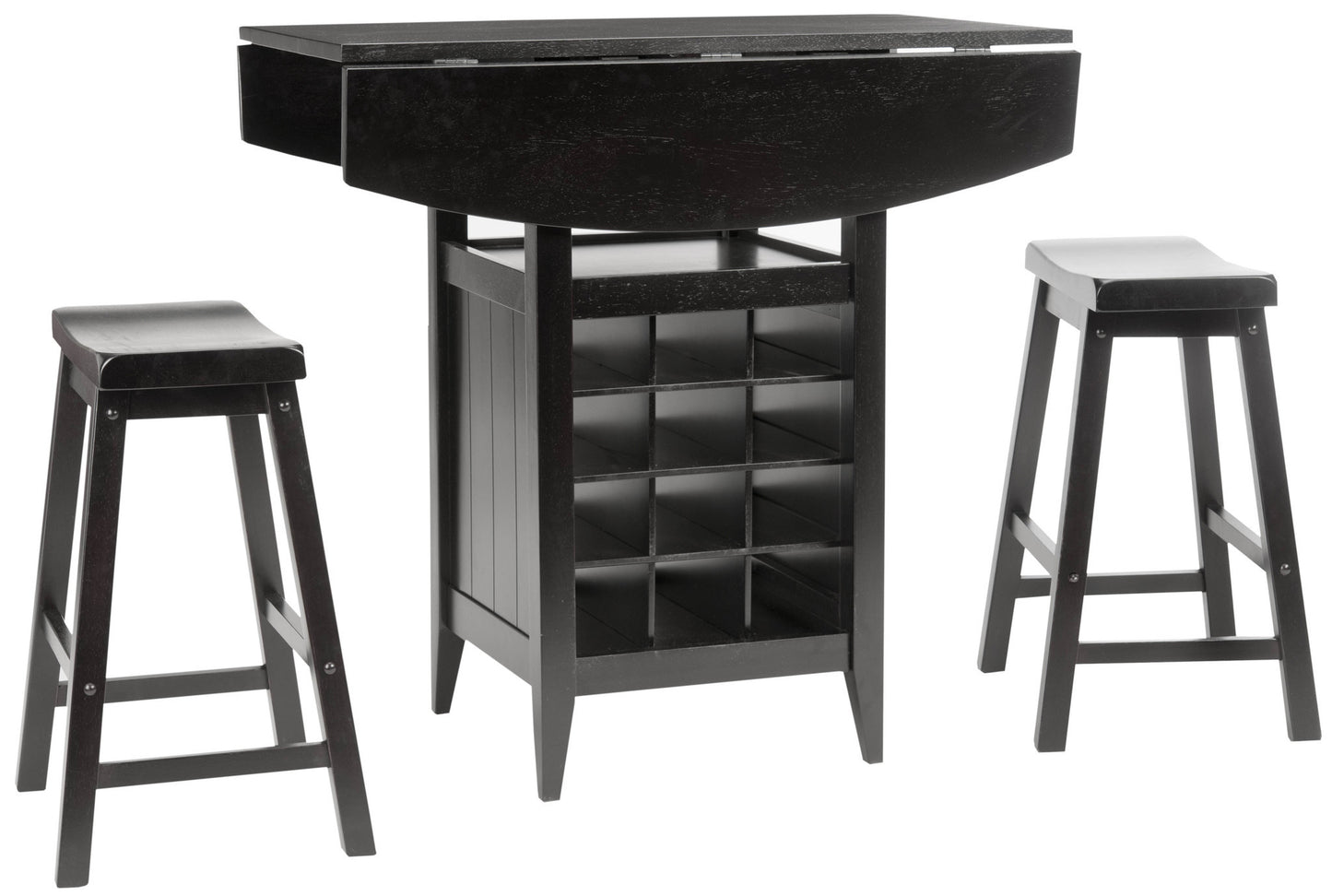 Safavieh Emeric 3 Pc Set Drop Leaf Pub Table | Bar Tables | Modishstore - 2