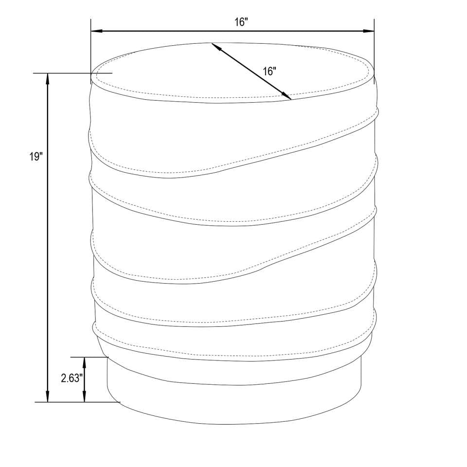 LeisureMod Almon 16" Round Multi Colored Velvet Ottoman | Ottomans | Modishstore - 4