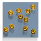Wall Play Substrate Periwinkle W/ Seed Gold By Gold Leaf Design Group | Wall Art |  Modishstore
