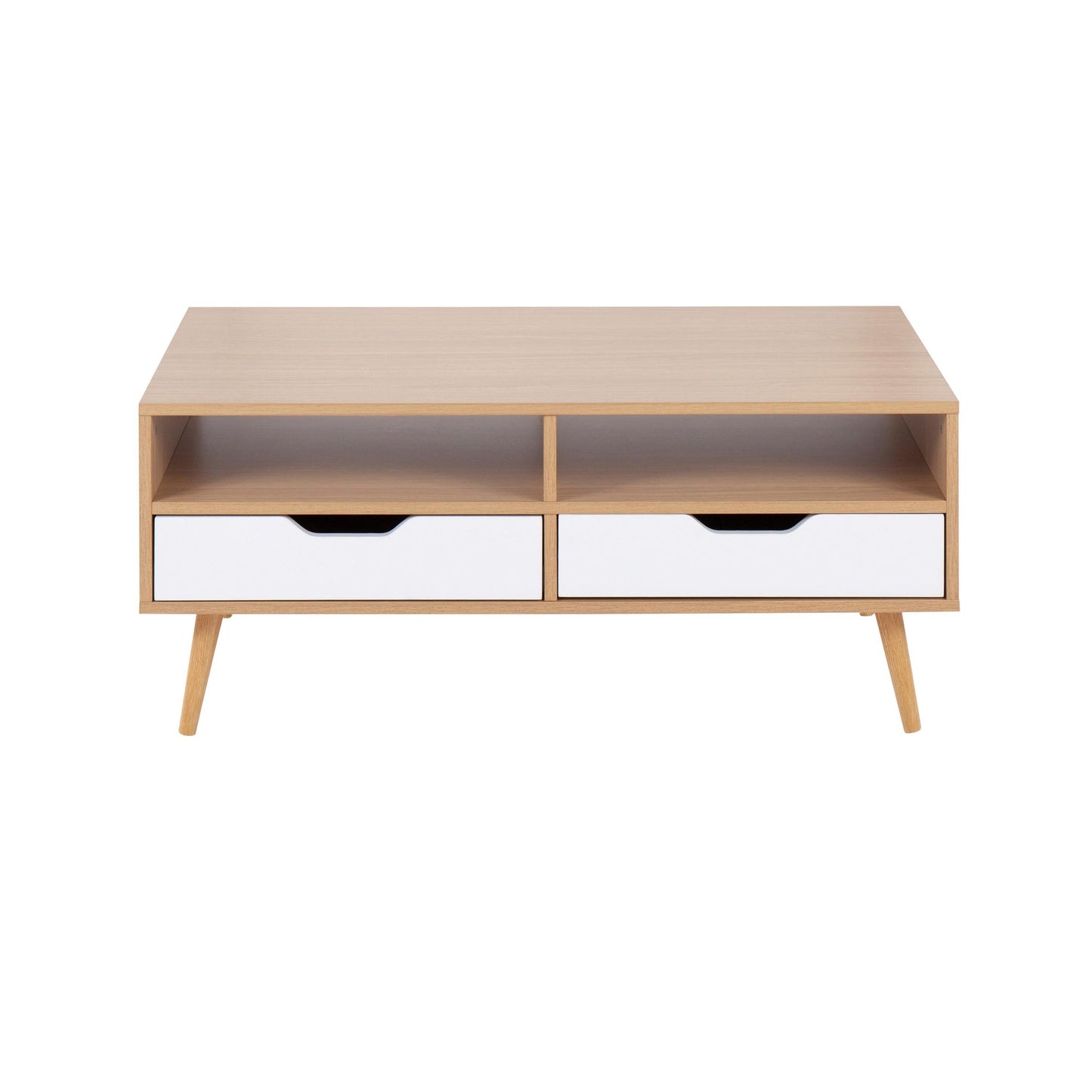 Astro Contemporary Coffee Table in Natural and White Wood By LumiSource | Coffee Tables | Modishstore - 8