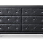 baxton studio luminescence black faux leather upholstered dresser | Modish Furniture Store-2
