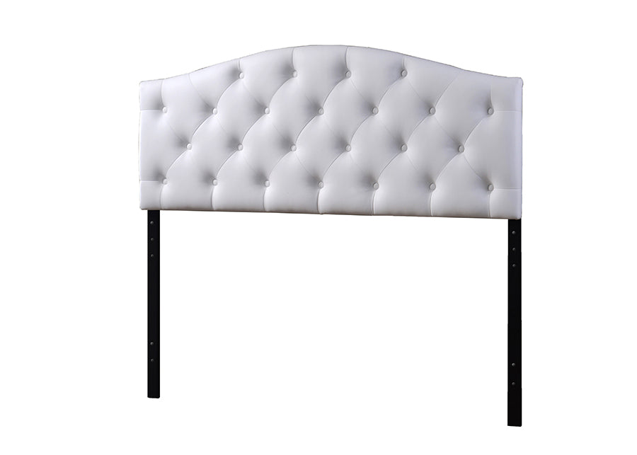 Baxton Studio Myra Modern Queen Size White Upholstered Headboard | Headboards | Modishstore