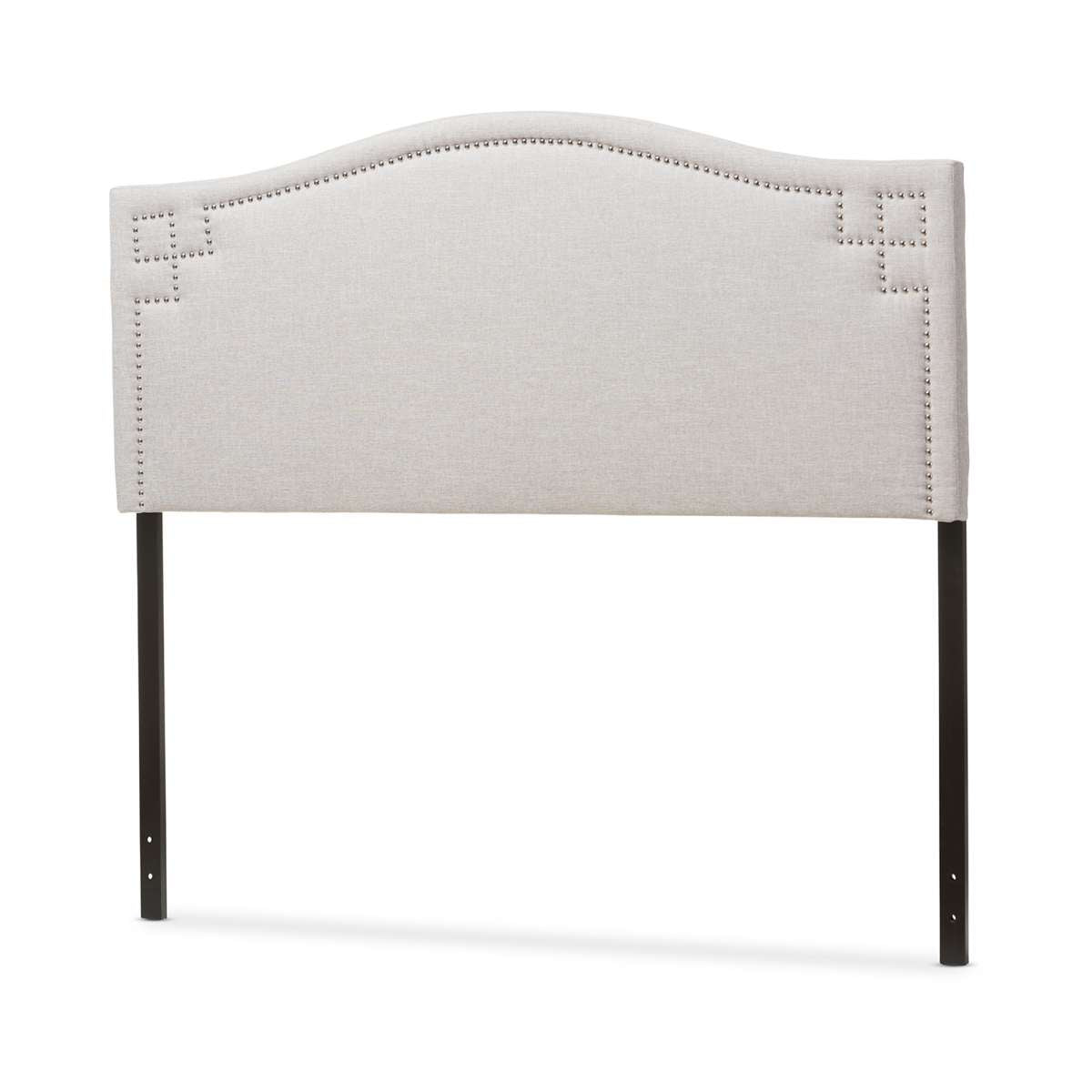 Baxton Studio Aubrey Modern and Contemporary Grayish Beige Fabric Upholstered Queen Size Headboard | Headboards | Modishstore - 2