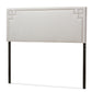 baxton studio geneva modern and contemporary dark grey fabric upholstered queen size headboard | Modish Furniture Store-3