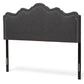 baxton studio nadeen modern and contemporary dark grey fabric king size headboard | Modish Furniture Store-3