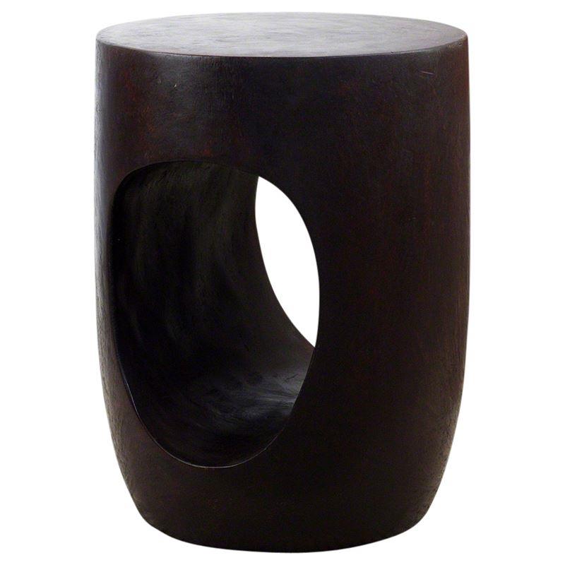 Haussmann Big Eye 15" Dia - Dark Walnut | Stools & Benches | Modishstore-5