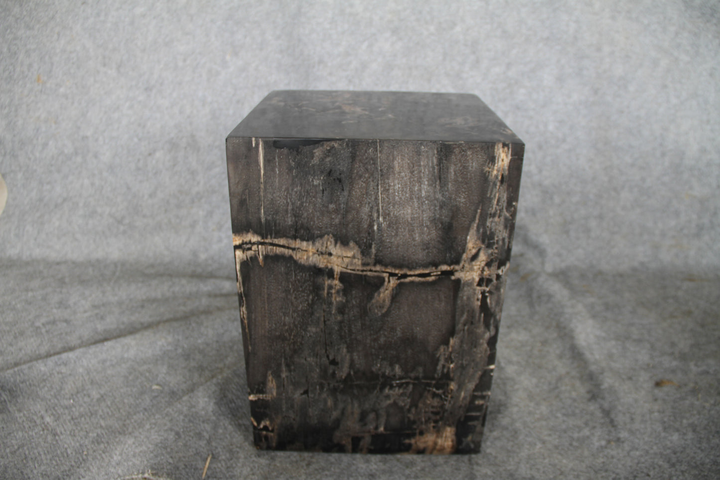 Square Petrified Wood Log Stool 18" x 12" x 12" - BK.77 | Petrified Wood Stools | Modishstore-4