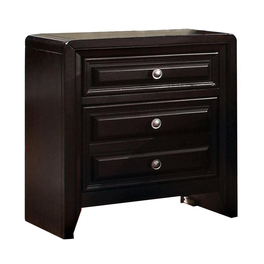 Yorkville Transitional Nightstand, Espresso Finish By Benzara | Nightstands | Modishstore - 2