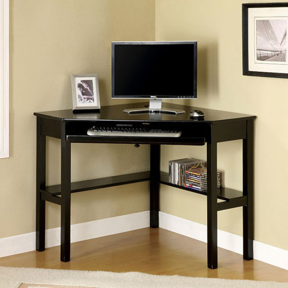 Porto Transitional Corner Desk In Black By Benzara | Desks | Modishstore - 2