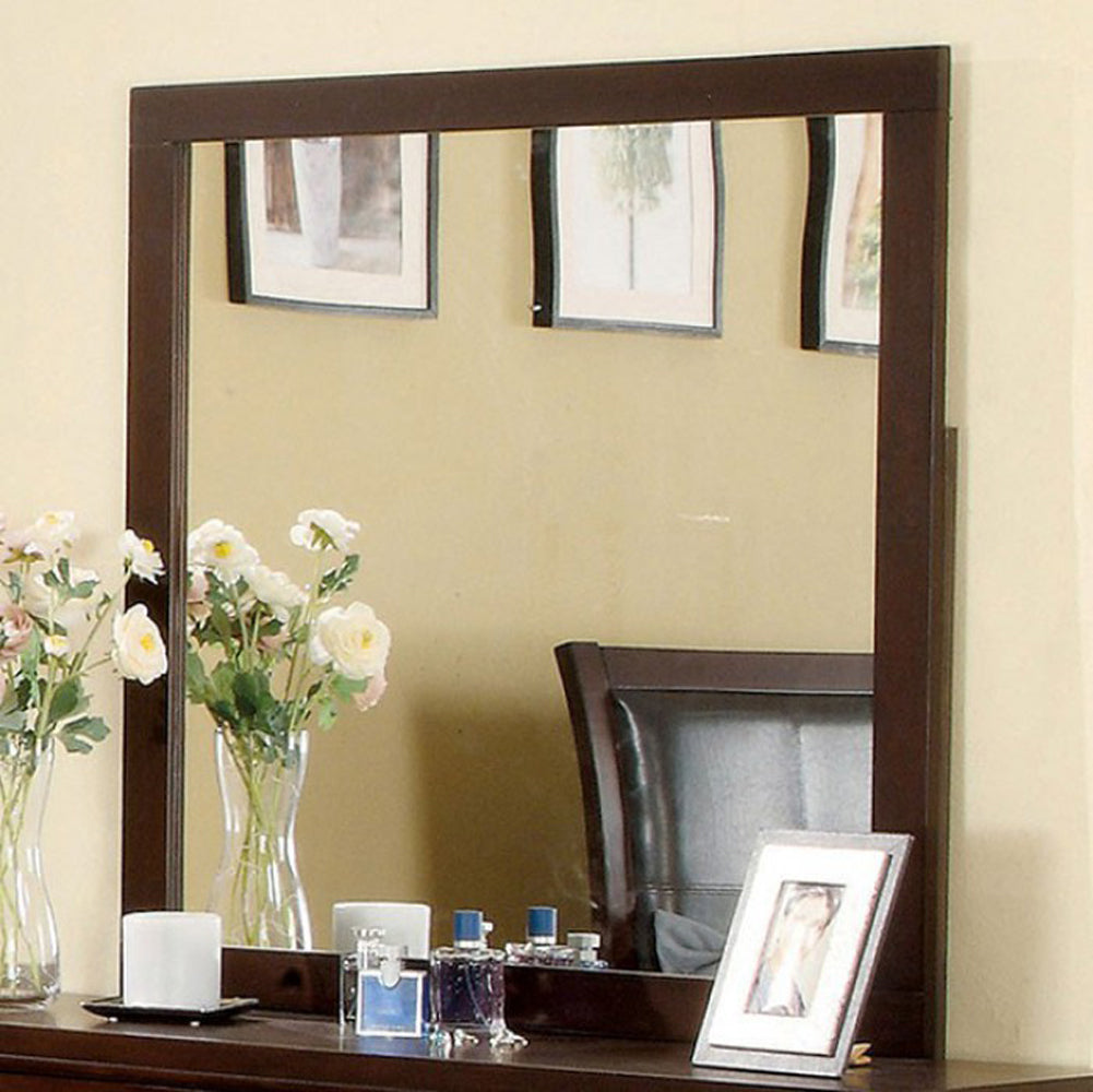 Enrico I Brown Cherry Mirror By Benzara | Mirrors | Modishstore