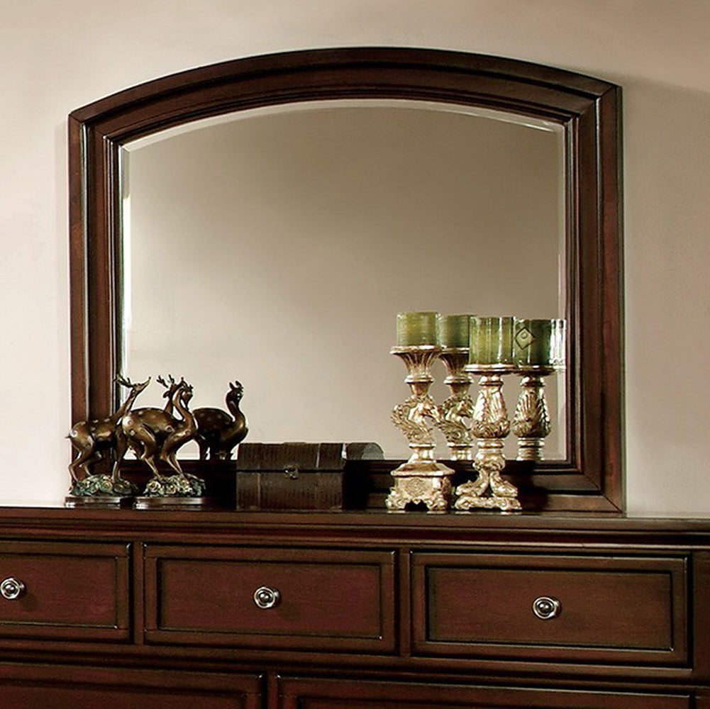 Northville Transitional Style Mirror Dark Cherry By Benzara | Mirrors | Modishstore