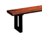 Maddison Contemporary Style Bench , Tobacco Oak By Benzara | Benches | Modishstore - 3