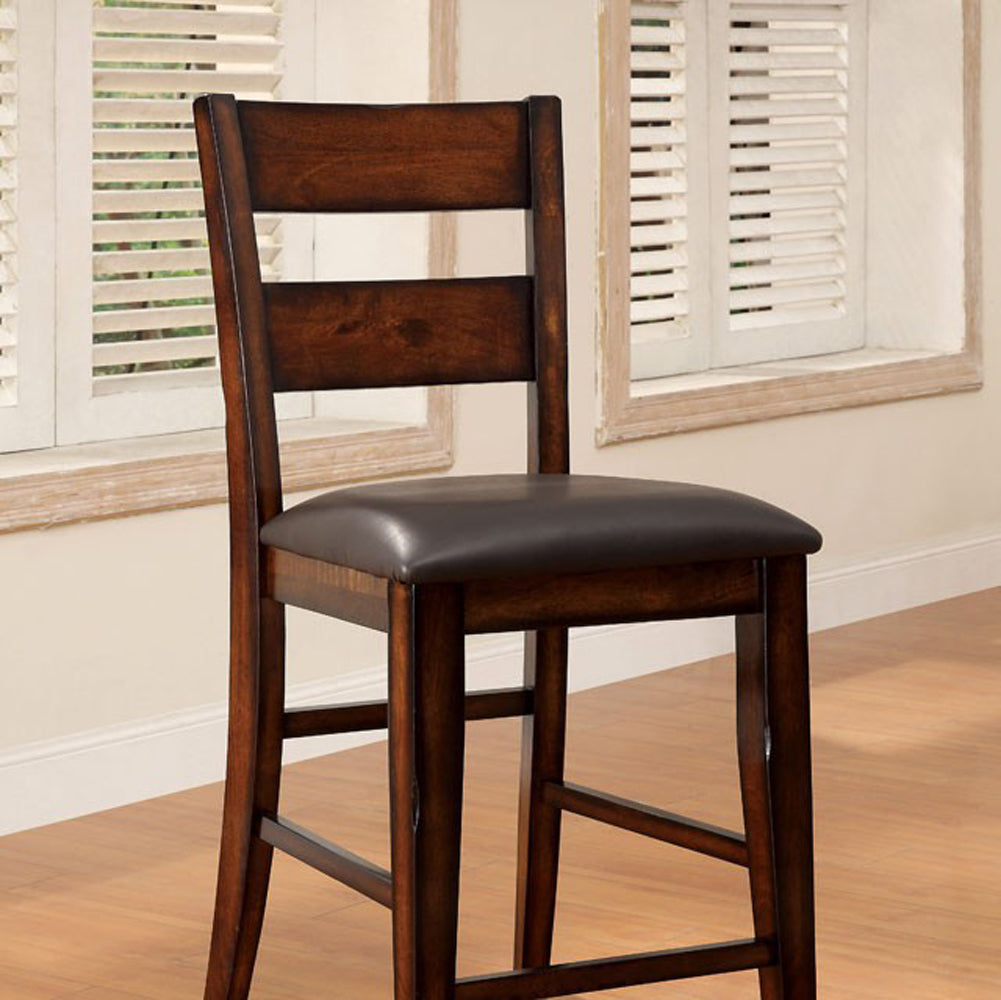 Dickinson Ii Cottage Counter Height Chair, Dark Cherry, Set Of 2 By Benzara | Counter Chairs | Modishstore - 3