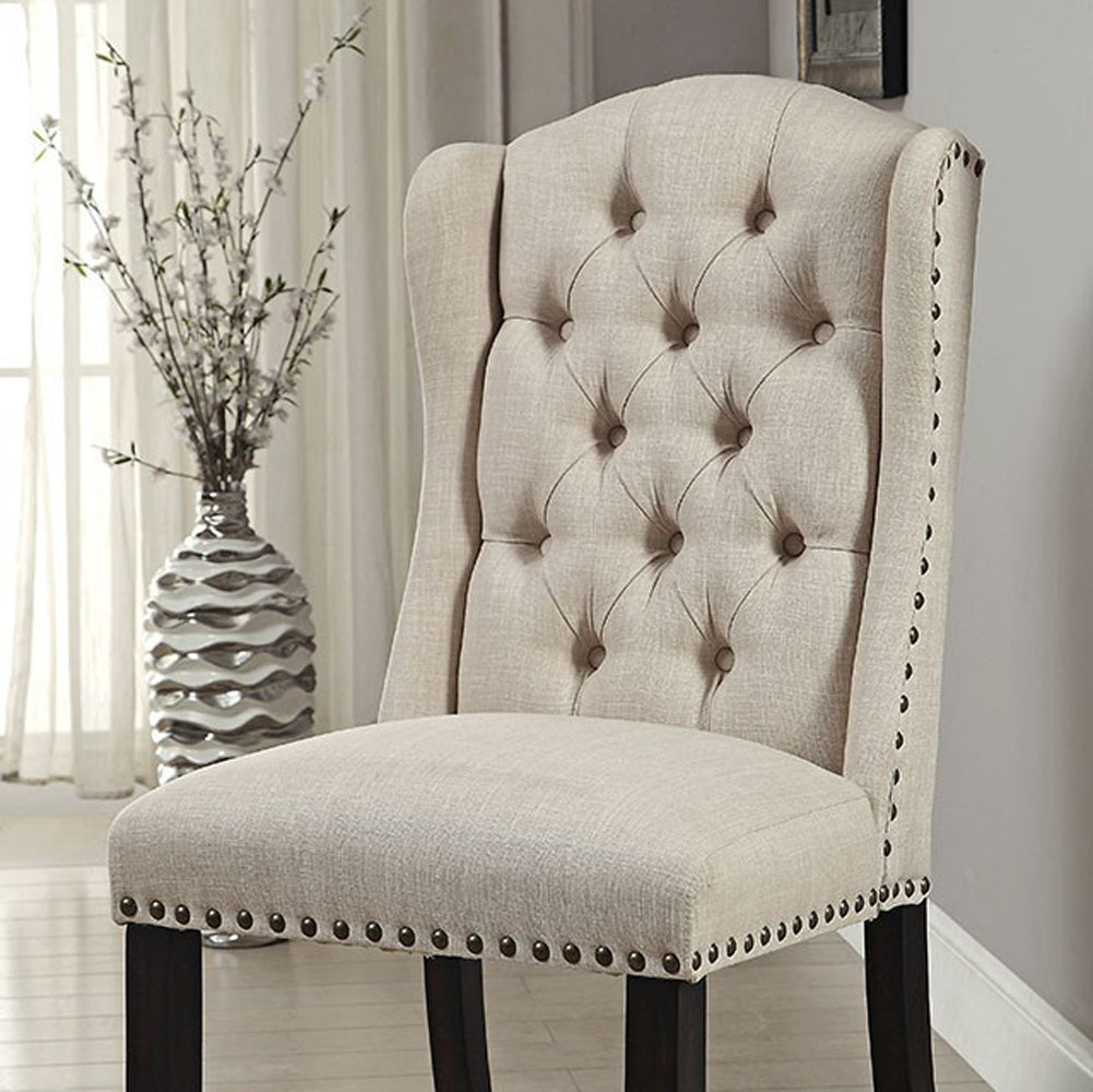 Sania I Rustic Side Chair, Antique Black Finish, Set Of 2 By Benzara | Side Chairs | Modishstore - 2