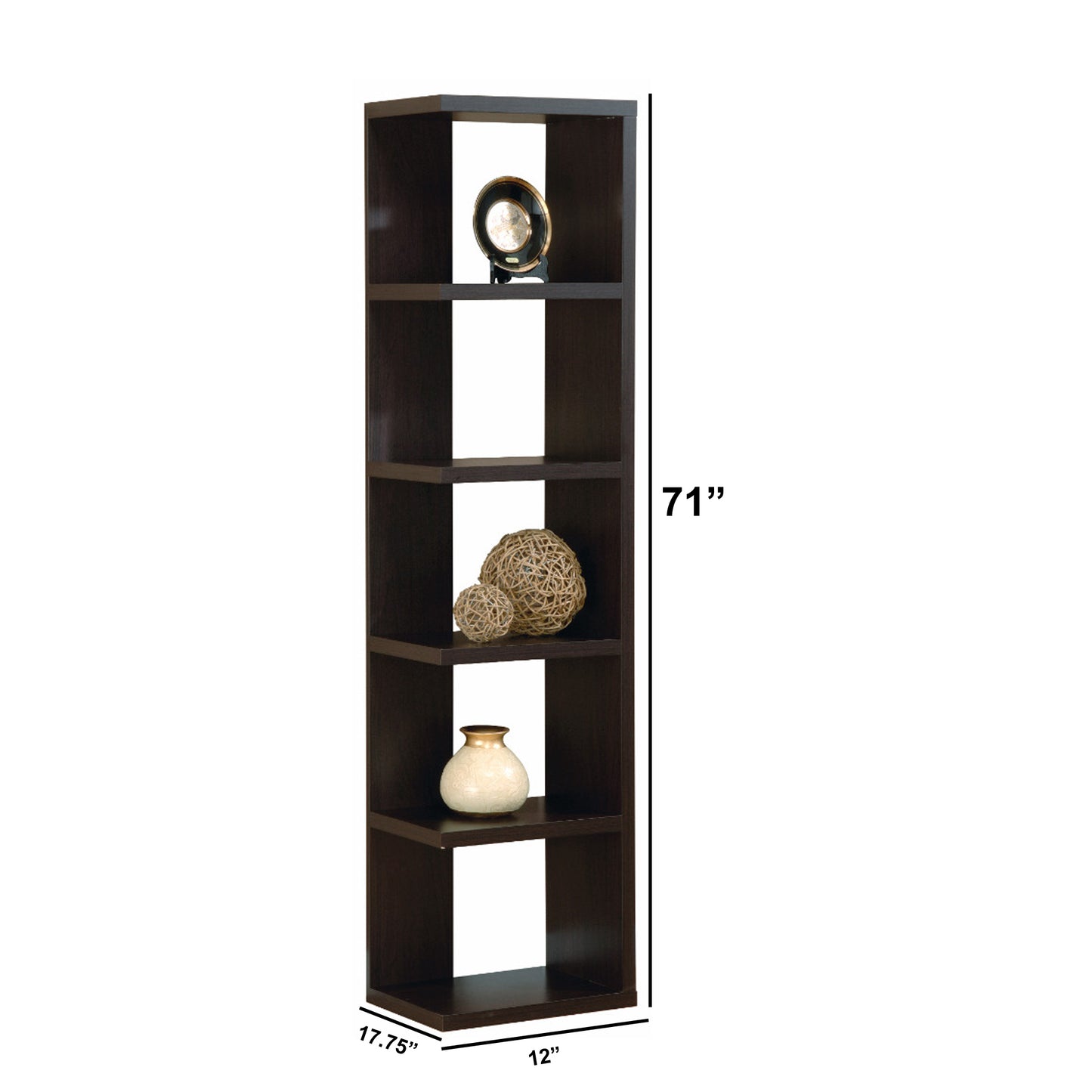 Simple And Stylish Corner Display Cabinet, Brown By Benzara | Cabinets | Modishstore - 5