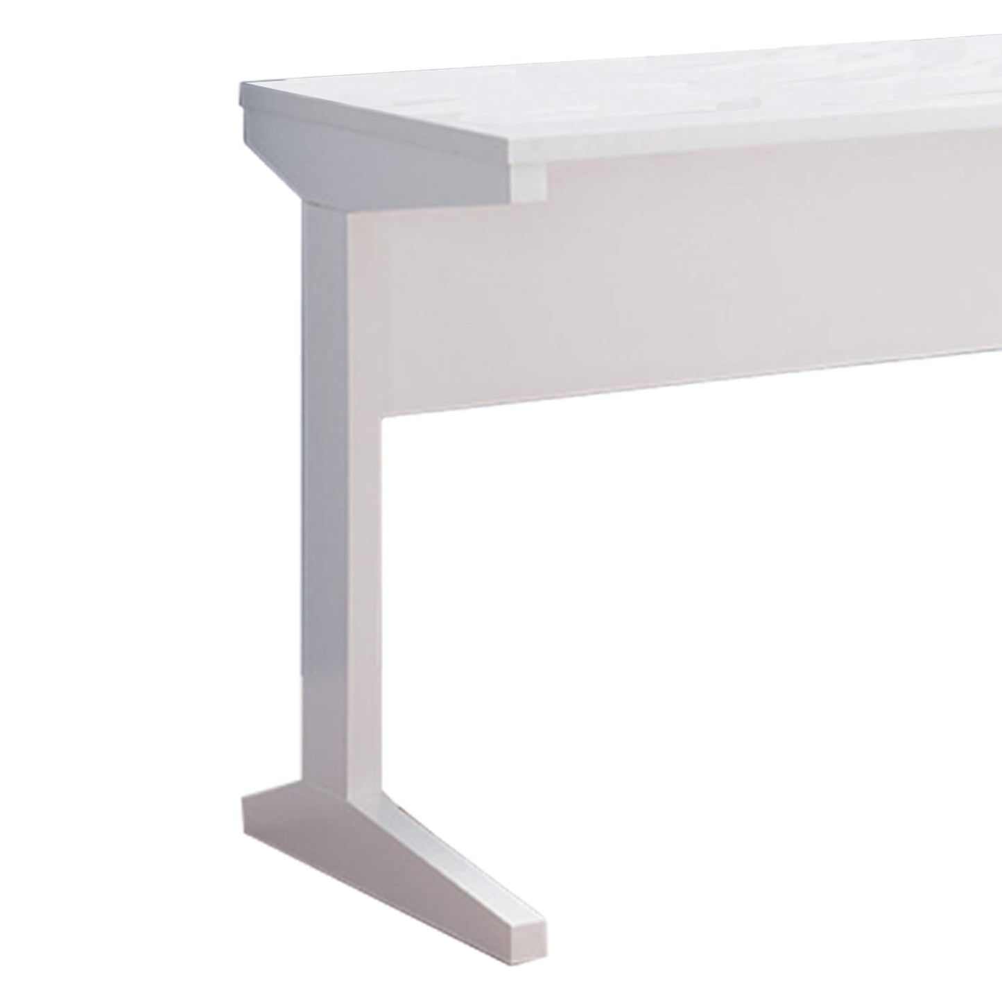 Contemporary Style Desk With Width Top, White By Benzara | Desks | Modishstore - 3
