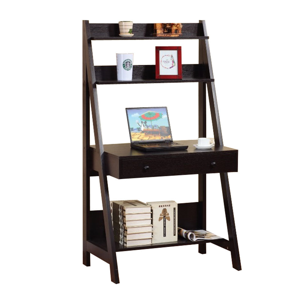 Contemporary Style Ladder Desk With 3 Open Shelves. By Benzara | Desks | Modishstore