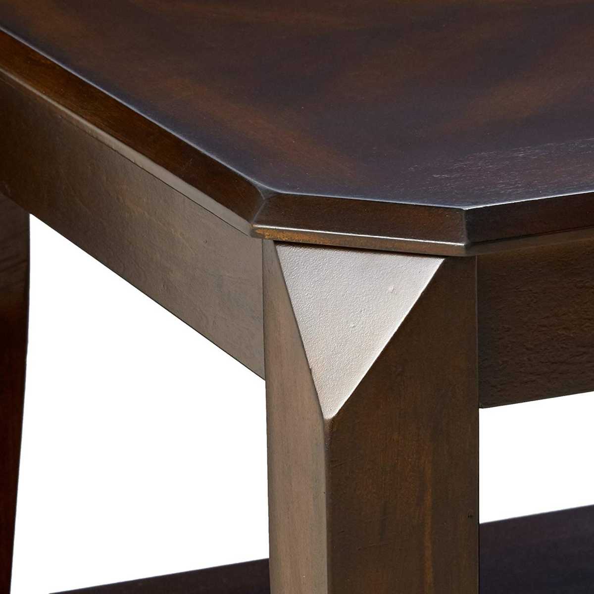 Docila 3Pc Pack Coffee/End Table Set, Walnut By Benzara | Coffee Tables | Modishstore - 4