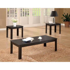 Attractive Black Three Piece Occasional Table Set By Benzara