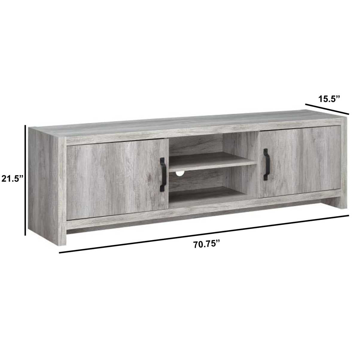Marvelous Driftwood Tv Console, Gray By Benzara | TV Stands | Modishstore