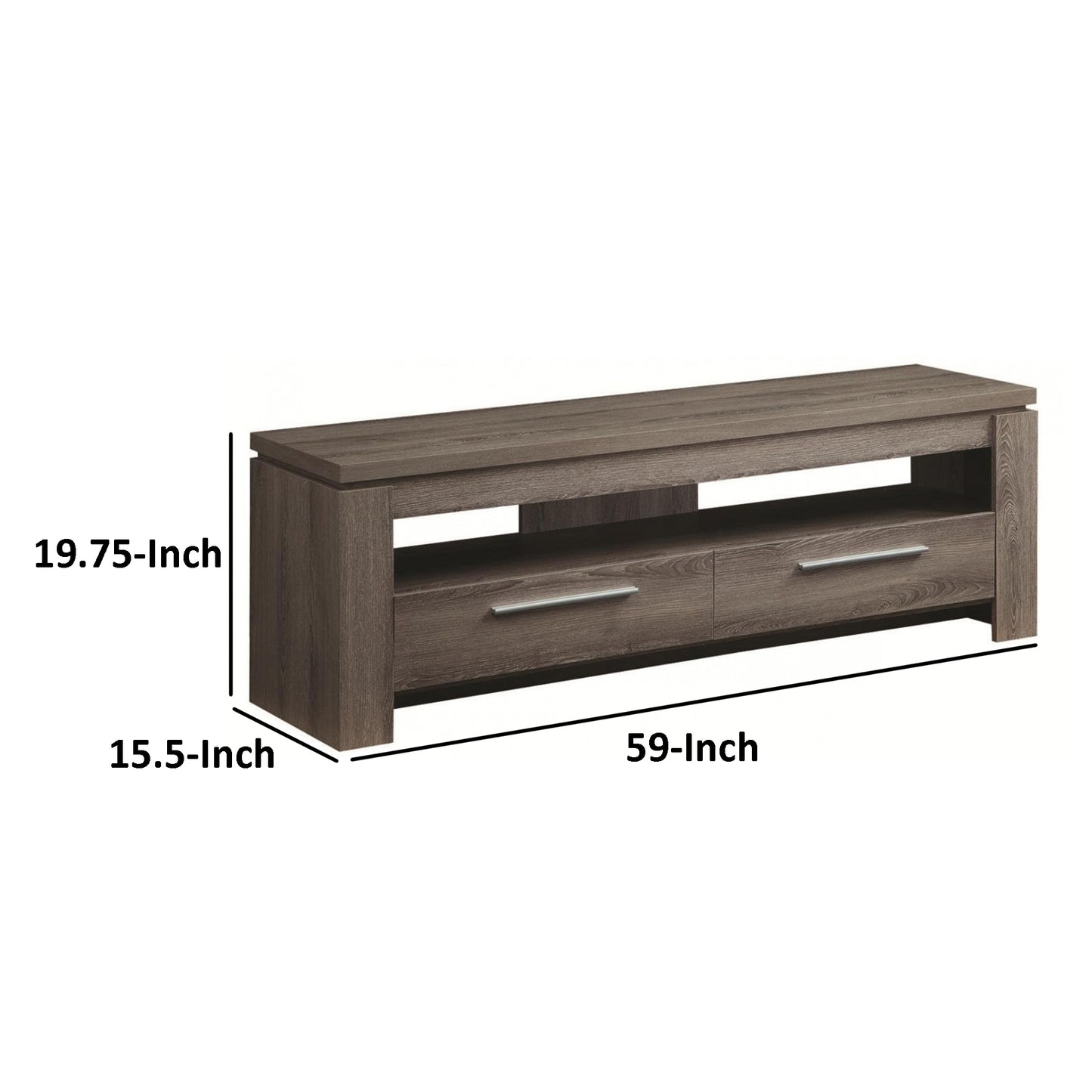 Fine Looking Weathered Gray Tv Console By Benzara | TV Stands | Modishstore - 6