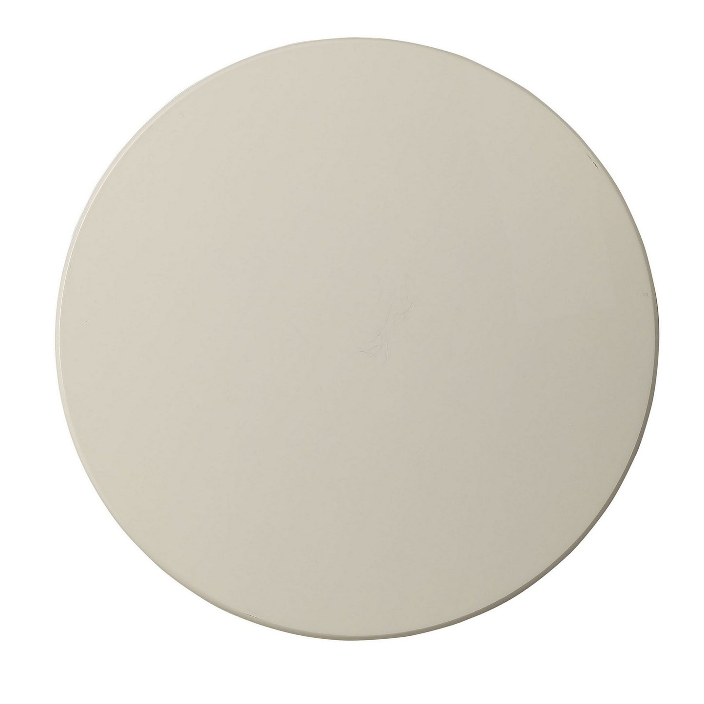 24 Inch Round Side Table With Open Bottom Shelf, White By Benzara | Side Tables | Modishstore - 6